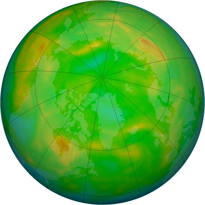 Arctic ozone map for 17 June 1997